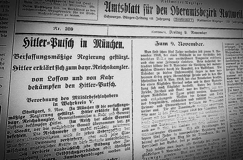 1923: In Rottweil keine Sympathien für Hitler-Putsch