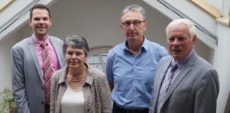 bürgermeister marcus türk, sylvia weisser, reiner bantle und karl heinz wachter