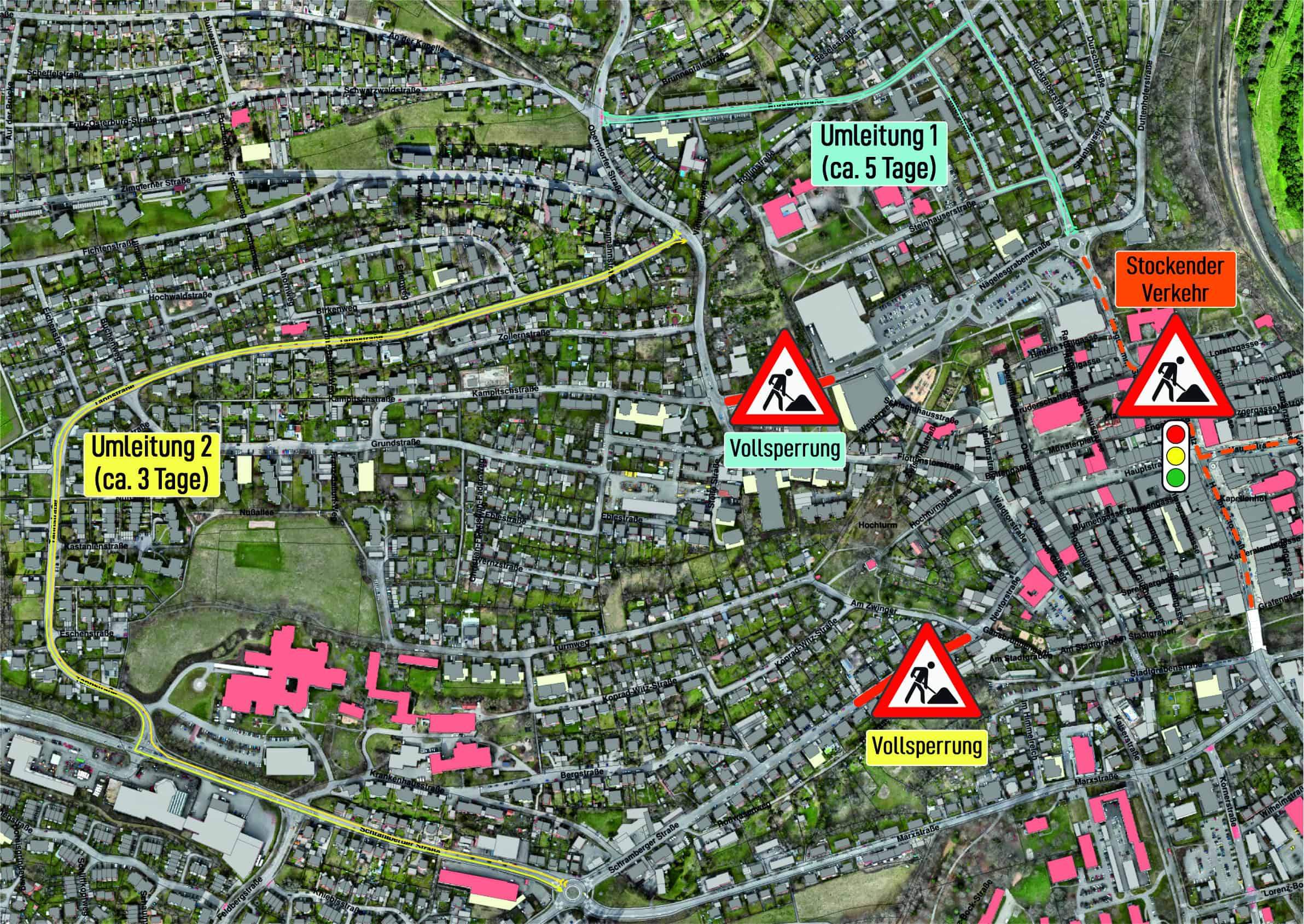 sperrungen kw44 stadt rottweil einfach